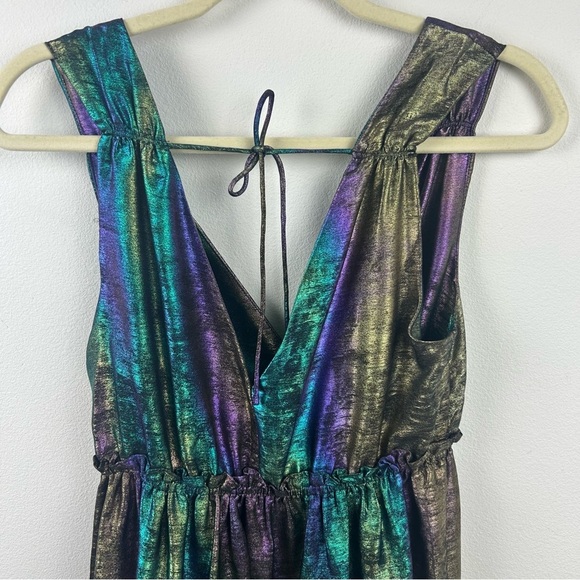 Betsey Johnson Liquid Rainbow Metallic Tiered High Low formal dress size: S - Picture 13 of 16